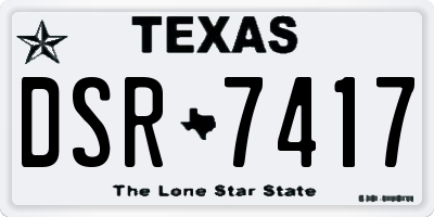 TX license plate DSR7417