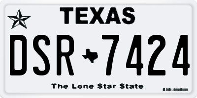 TX license plate DSR7424