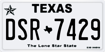 TX license plate DSR7429