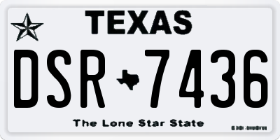 TX license plate DSR7436