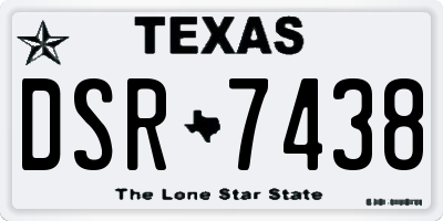 TX license plate DSR7438