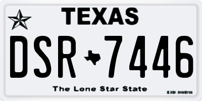 TX license plate DSR7446