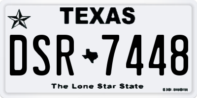 TX license plate DSR7448