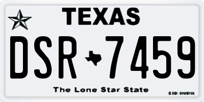 TX license plate DSR7459
