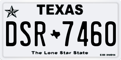 TX license plate DSR7460