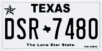 TX license plate DSR7480