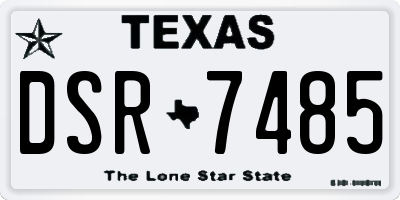 TX license plate DSR7485