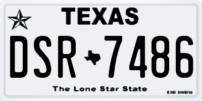 TX license plate DSR7486