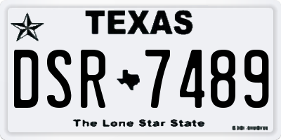 TX license plate DSR7489