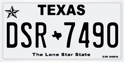 TX license plate DSR7490