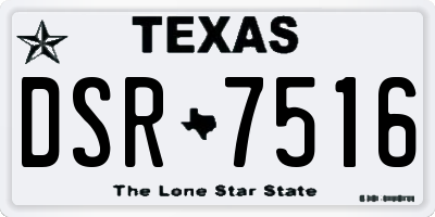 TX license plate DSR7516