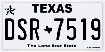 TX license plate DSR7519
