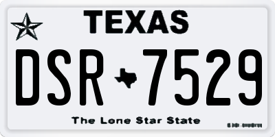 TX license plate DSR7529