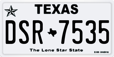 TX license plate DSR7535