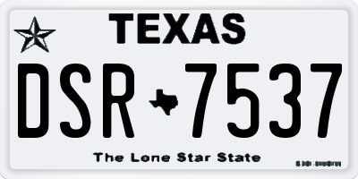 TX license plate DSR7537