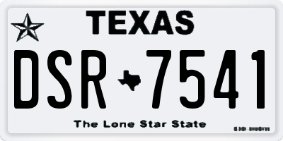 TX license plate DSR7541