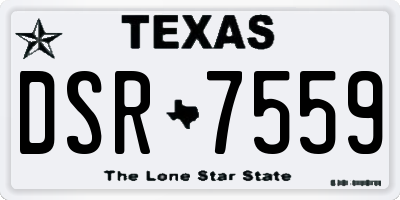 TX license plate DSR7559