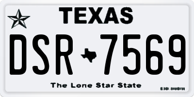 TX license plate DSR7569