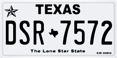 TX license plate DSR7572