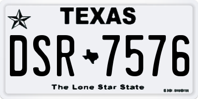TX license plate DSR7576