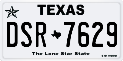 TX license plate DSR7629