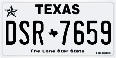 TX license plate DSR7659