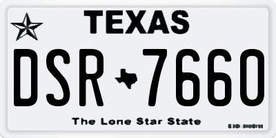 TX license plate DSR7660