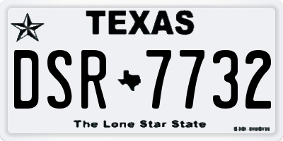 TX license plate DSR7732