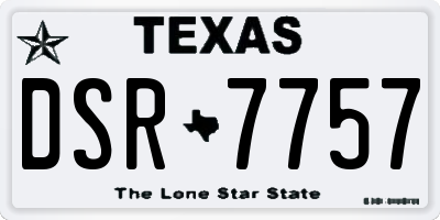 TX license plate DSR7757