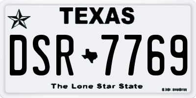 TX license plate DSR7769