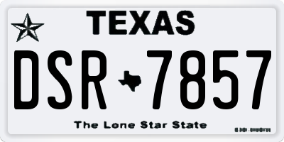 TX license plate DSR7857