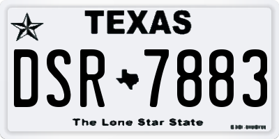 TX license plate DSR7883