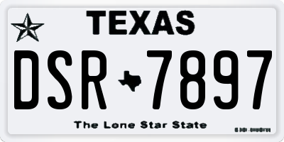 TX license plate DSR7897