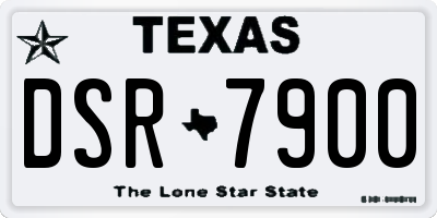 TX license plate DSR7900