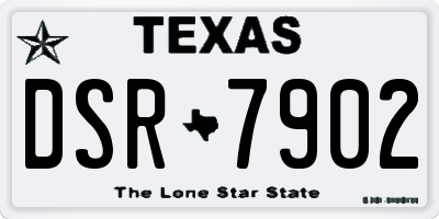 TX license plate DSR7902