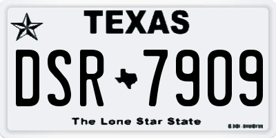 TX license plate DSR7909