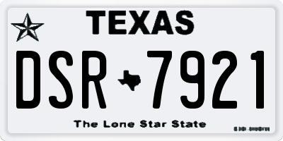 TX license plate DSR7921