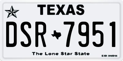 TX license plate DSR7951