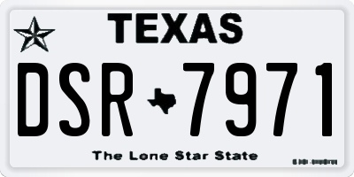 TX license plate DSR7971