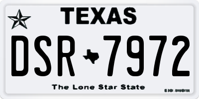 TX license plate DSR7972