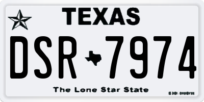 TX license plate DSR7974