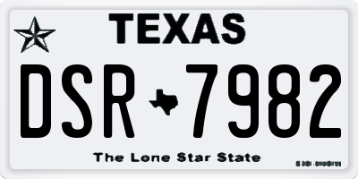 TX license plate DSR7982