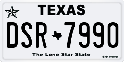 TX license plate DSR7990