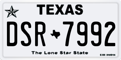 TX license plate DSR7992