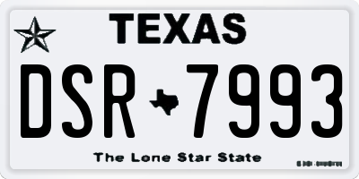 TX license plate DSR7993