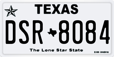 TX license plate DSR8084