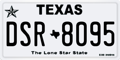 TX license plate DSR8095