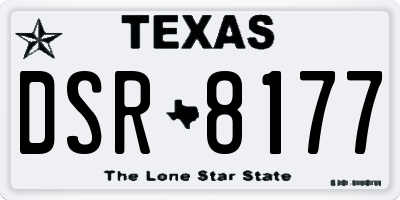 TX license plate DSR8177