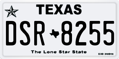 TX license plate DSR8255