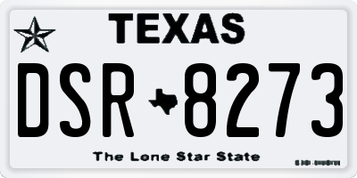 TX license plate DSR8273